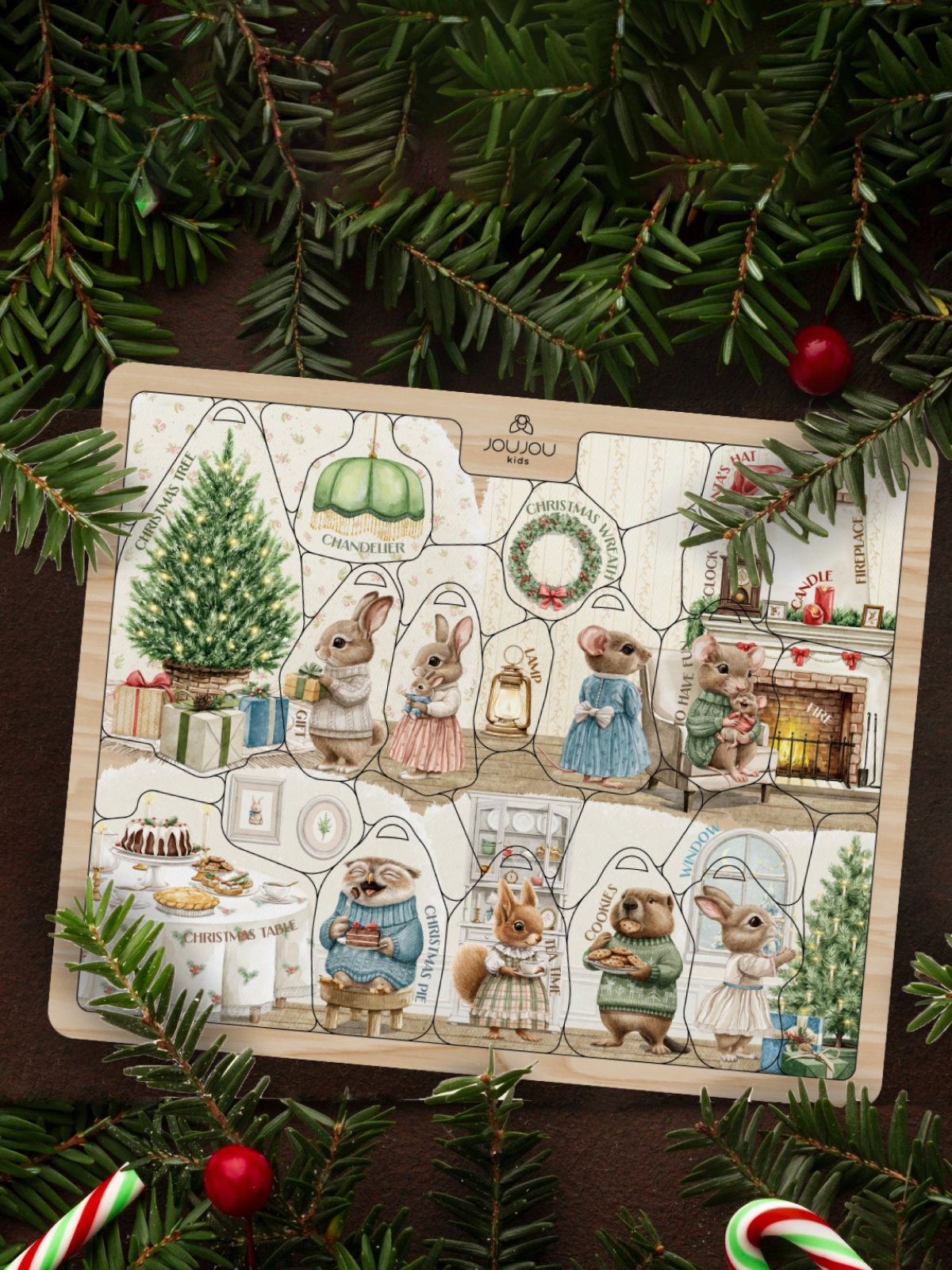 картинка Дидактический пазл "Новогодние традиции" от магазина JOUJOU
