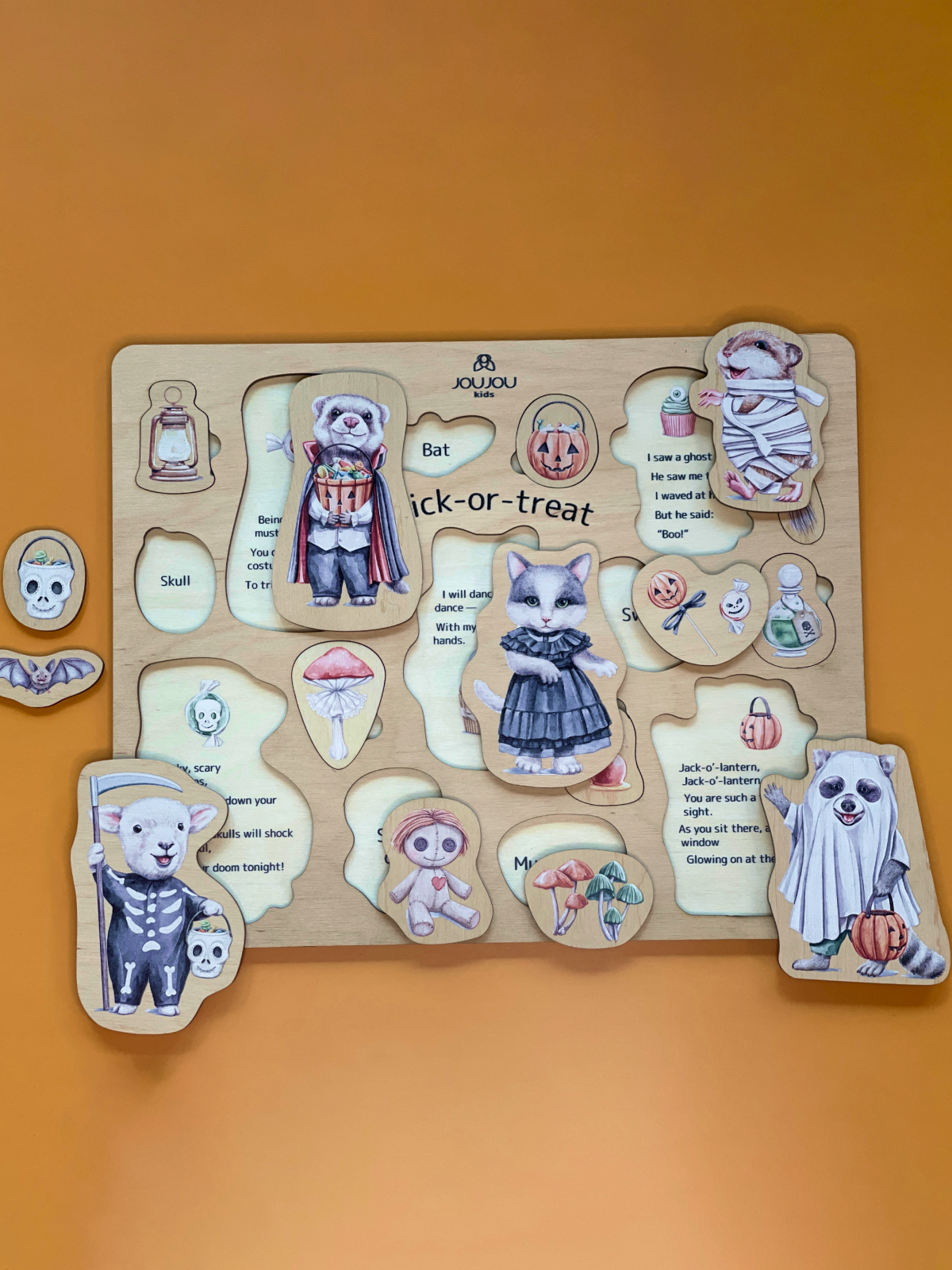 картинка Деревянный пазл "Хэллоуин: Бал монстриков" от магазина JOUJOU