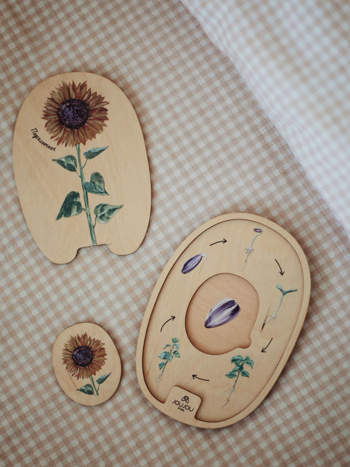 картинка Умняшка-деревяшка "Подсолнух" от магазина JOUJOU