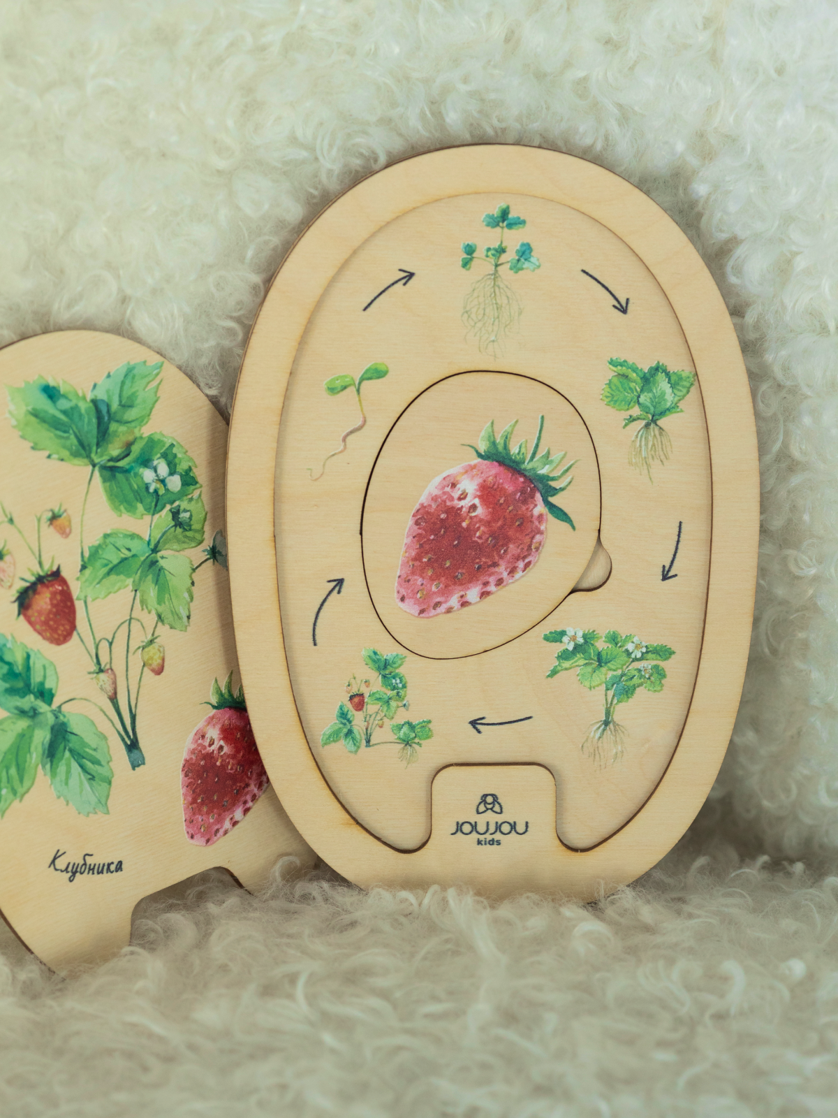 картинка Умняшка-деревяшка "Клубника" от магазина JOUJOU