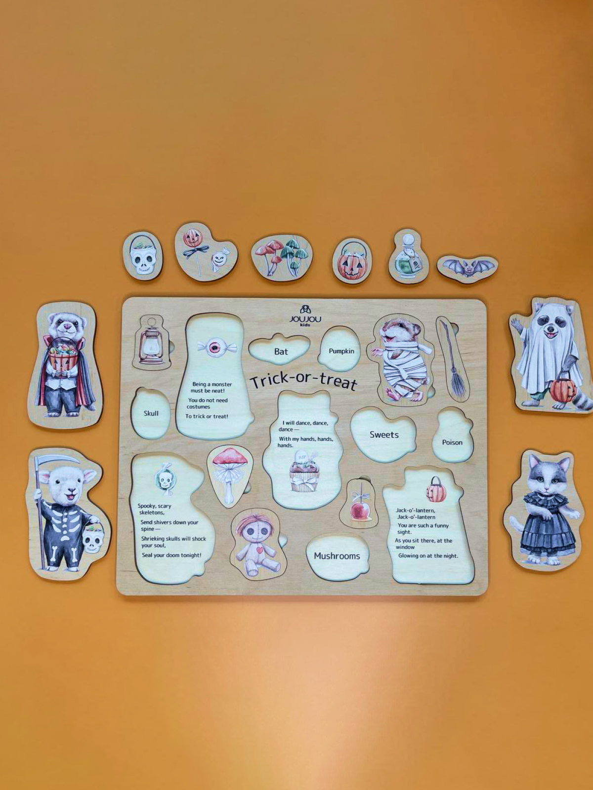 картинка Деревянный пазл "Хэллоуин: Бал монстриков" от магазина JOUJOU