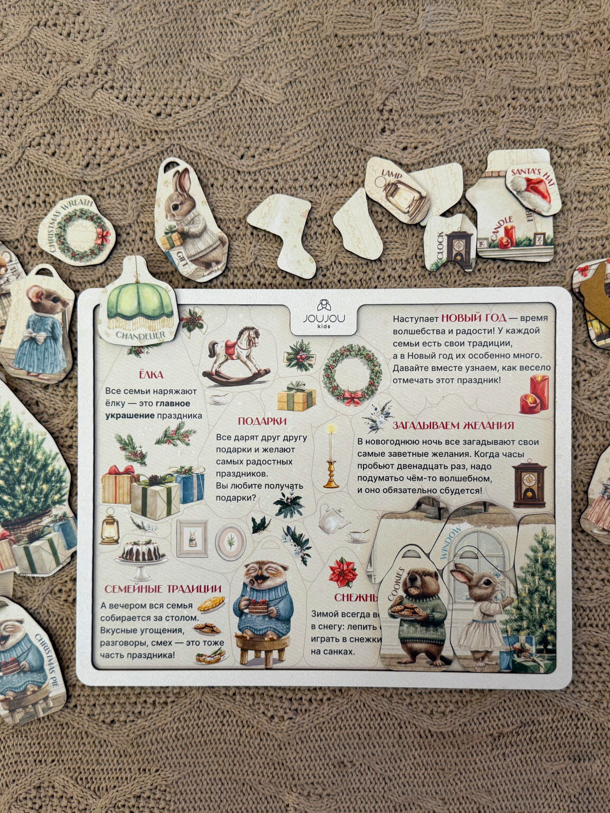 картинка Дидактический пазл "Новогодние традиции" от магазина JOUJOU