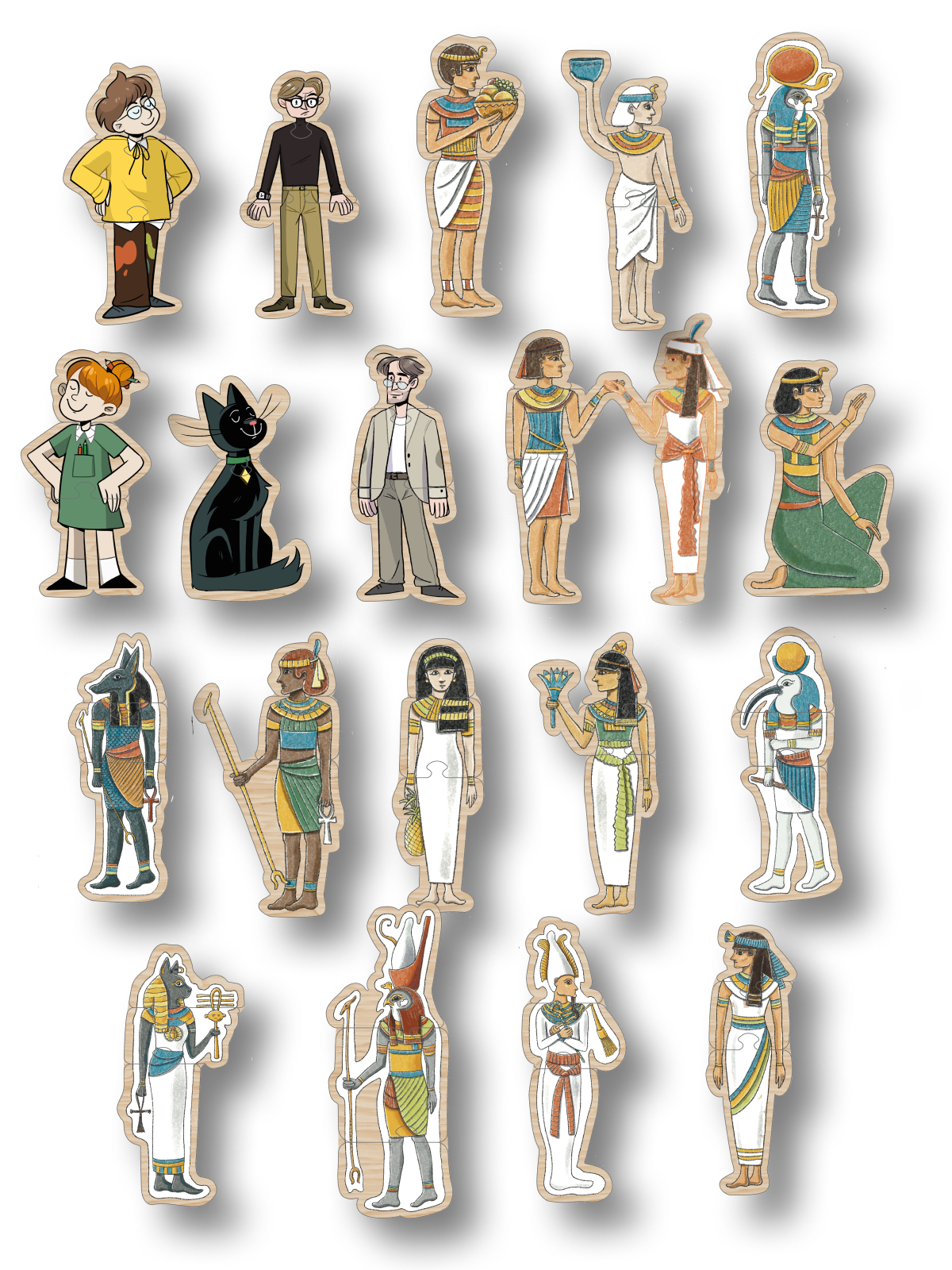 Набор пазлов «Боги Египта» Юный Искусствовед х JOUJOU kids